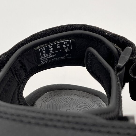 Clarks Wesley Bay Size 10M Black Synthetic Hook Loop Trail Tread Sandal - Picture 9 of 12